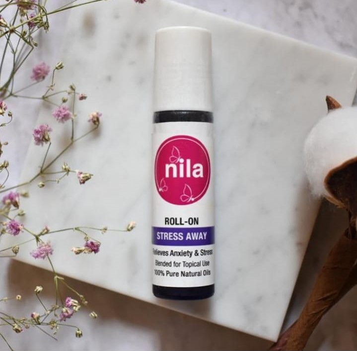 Nila Stress Away Roll-On 10ml - Great for anxiety & stress, combat insomnia, reduce physical & mental fatigue
