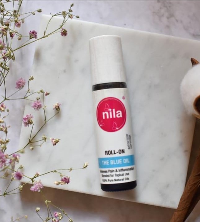 Nila The Blue Oil Roll-On 10ml - Great for sprains, bruises, arthritis & rheumatism